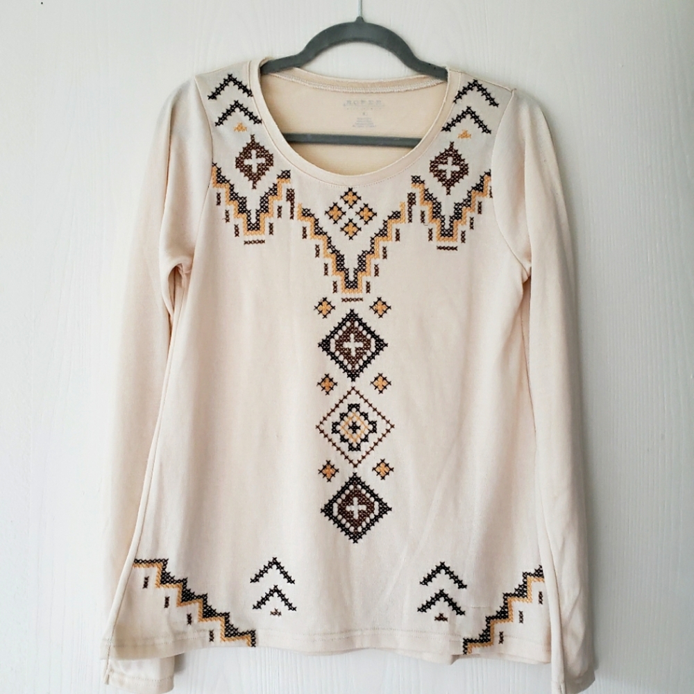 Roper western embroidered top